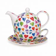 Tea for one Warm Hearts zestaw filiżanka 250ml z dzbankiem Dunoon
